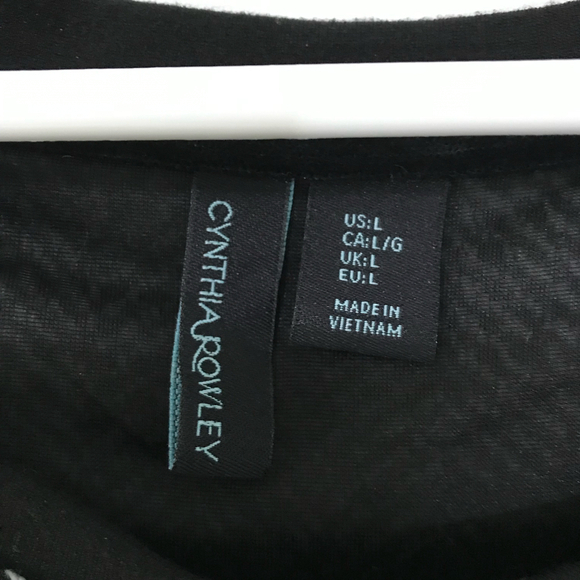 Cynthia Rowley Mixed Media Boucle Long Sleeve Lined Sweater Top Size Lg - Picture 4 of 5